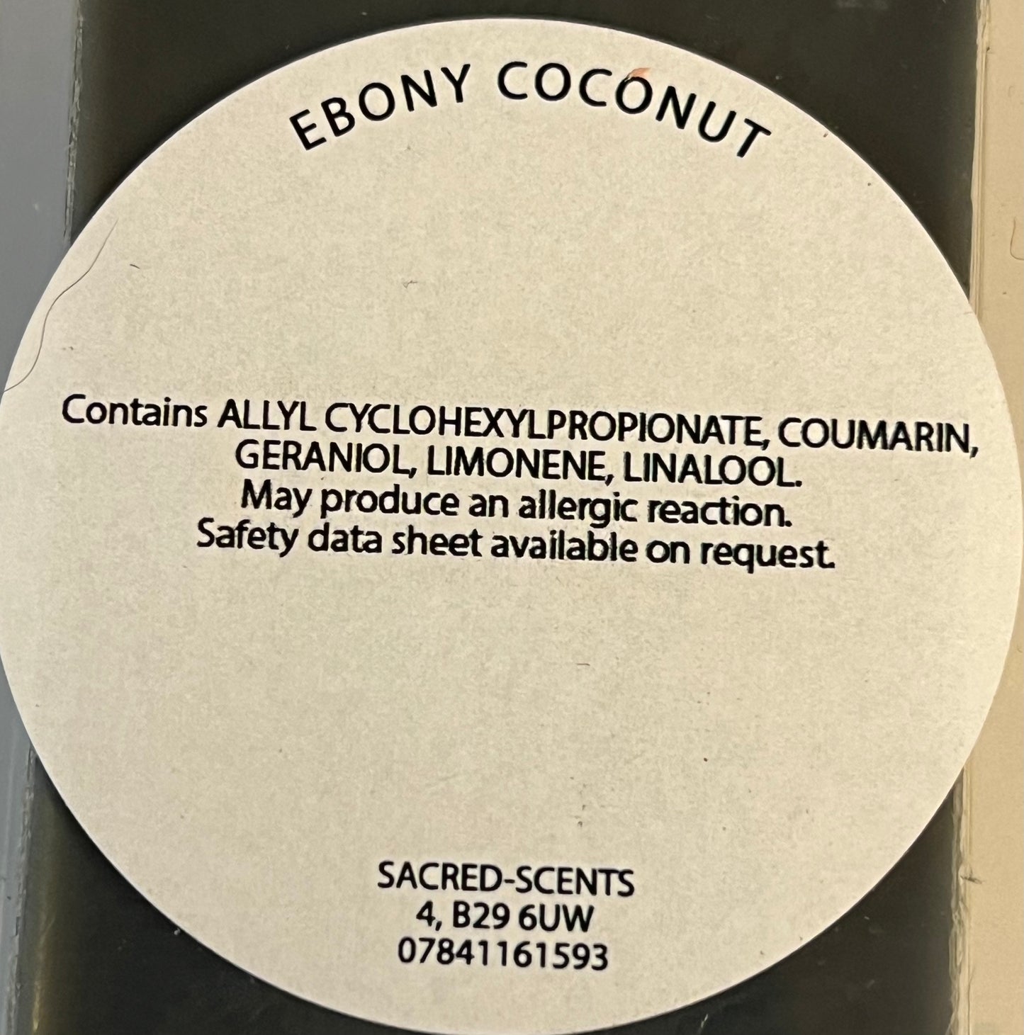 Ebony Coconut Wax Melt Clamshell