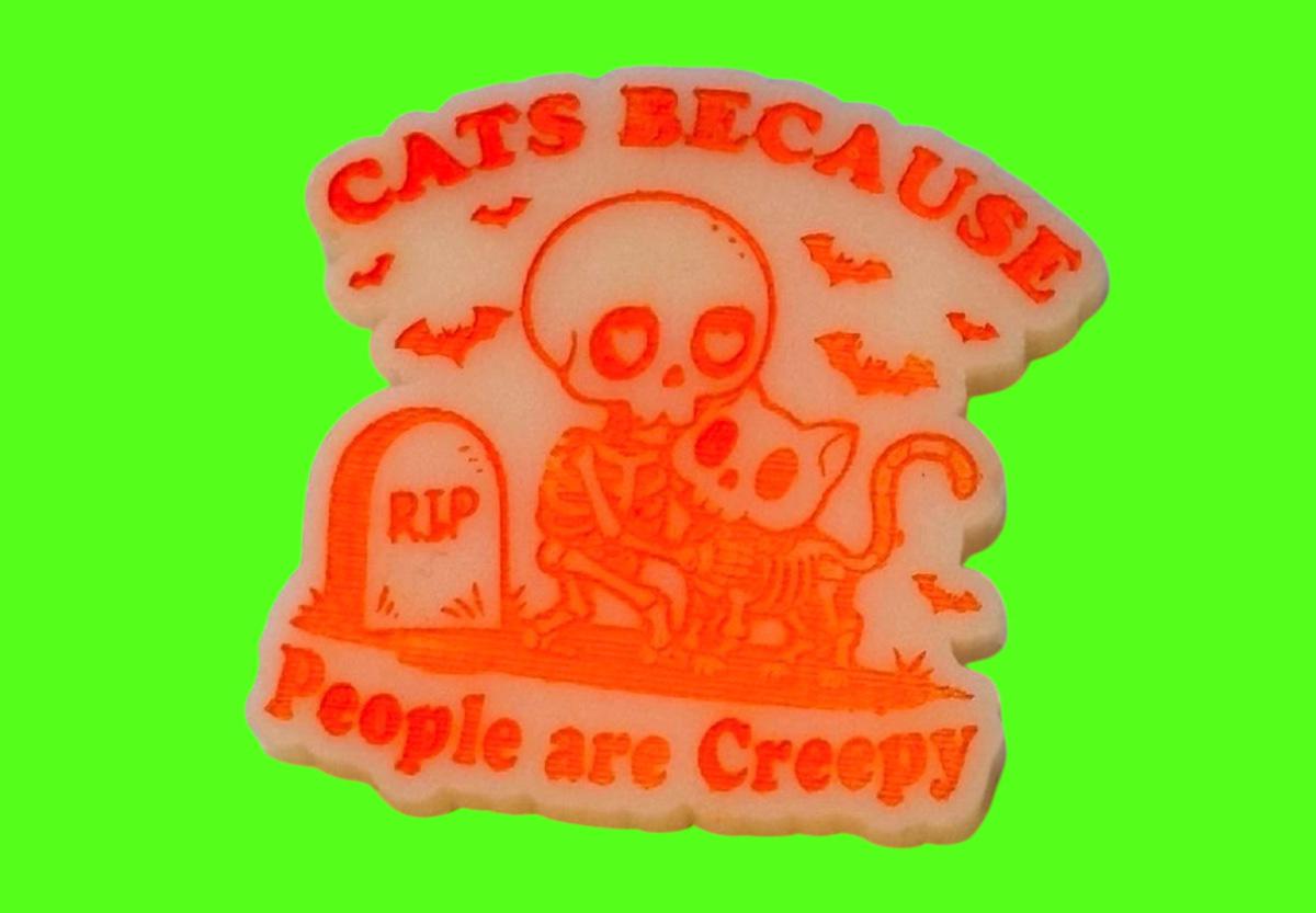Cats Because People Are Creepy wax melt shape