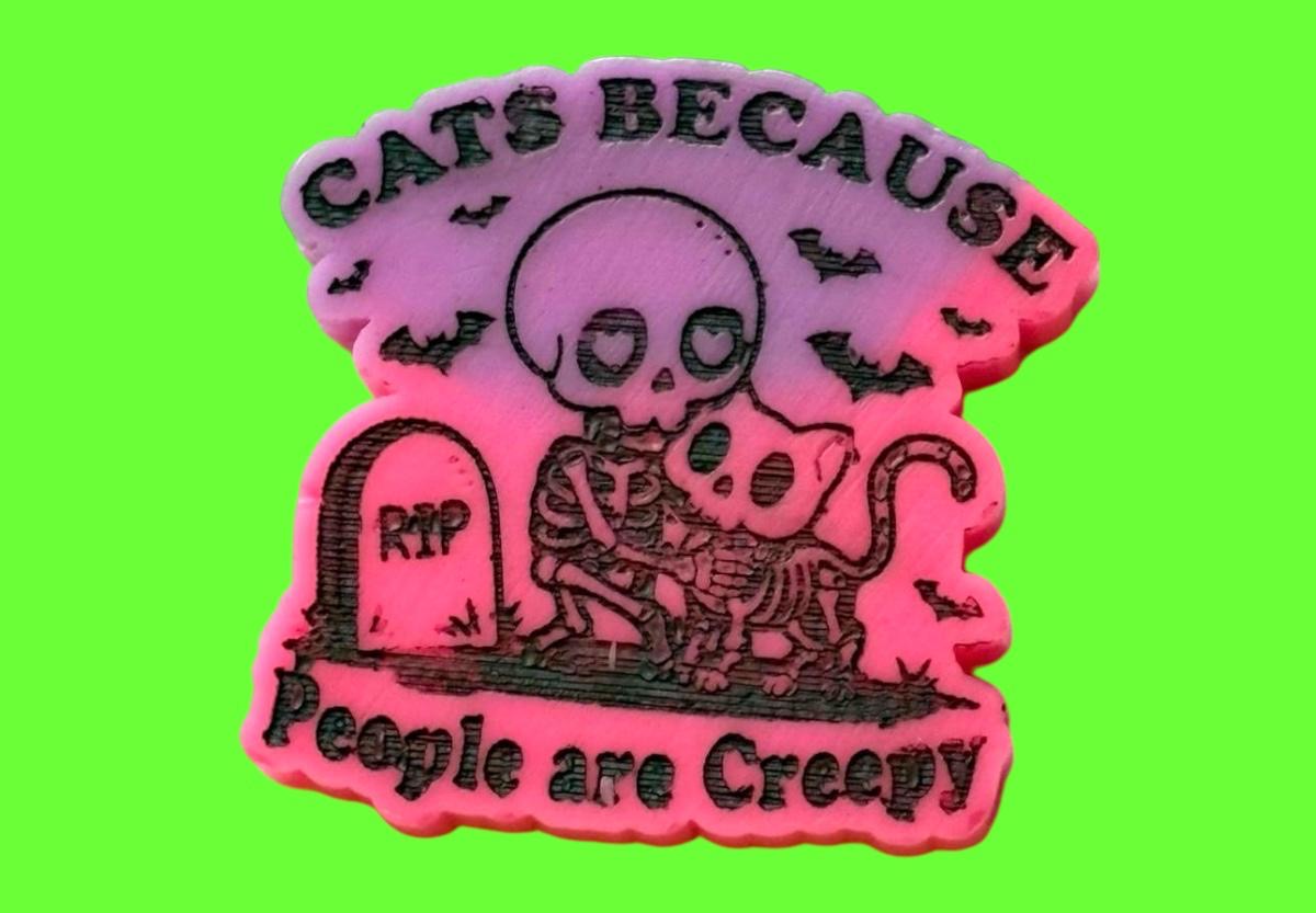 Cats Because People Are Creepy wax melt shape