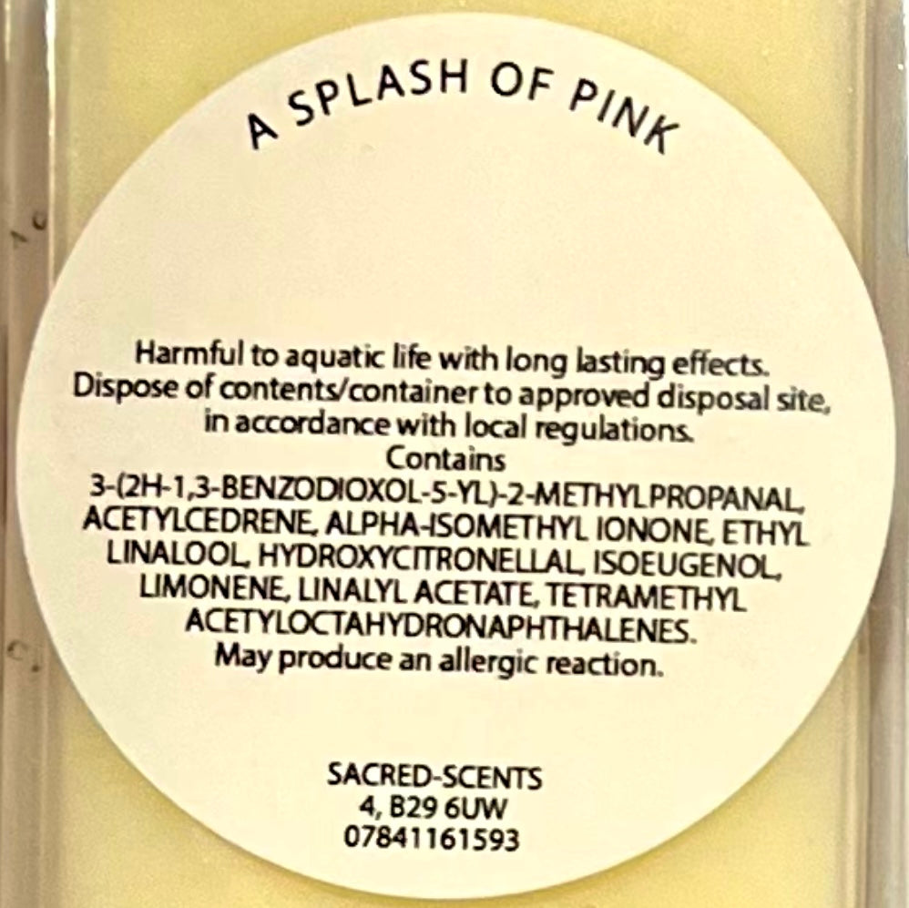 A Splash of Pink wax melt clamshell
