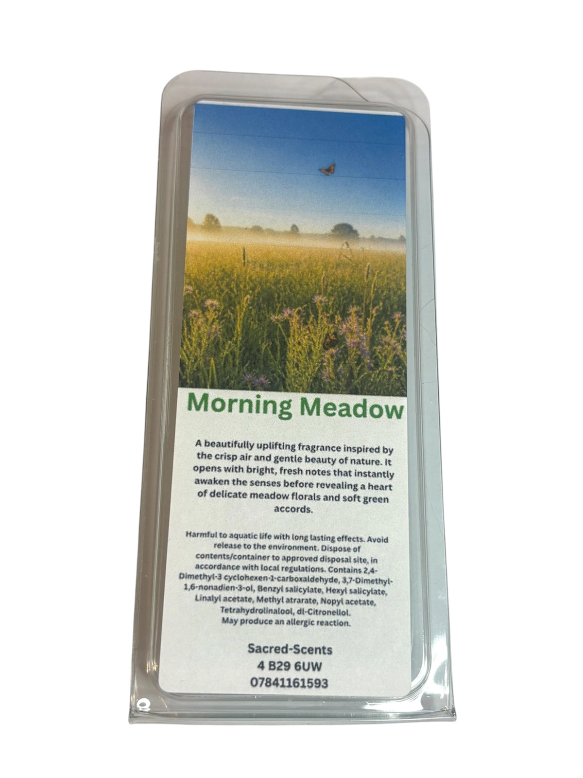 Morning Meadow wax melt clamshell