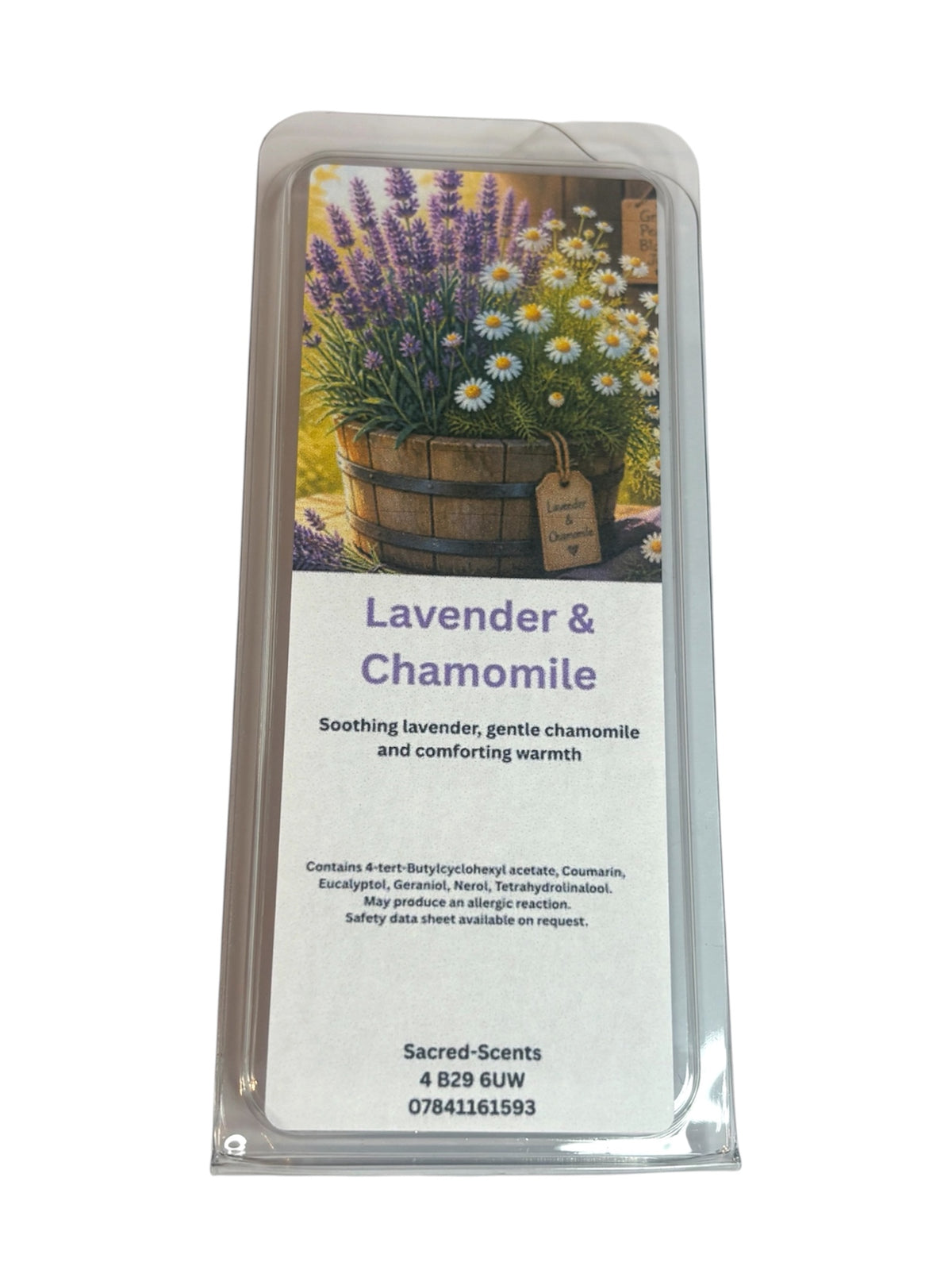 Lavender & Chamomile wax melt clamshell
