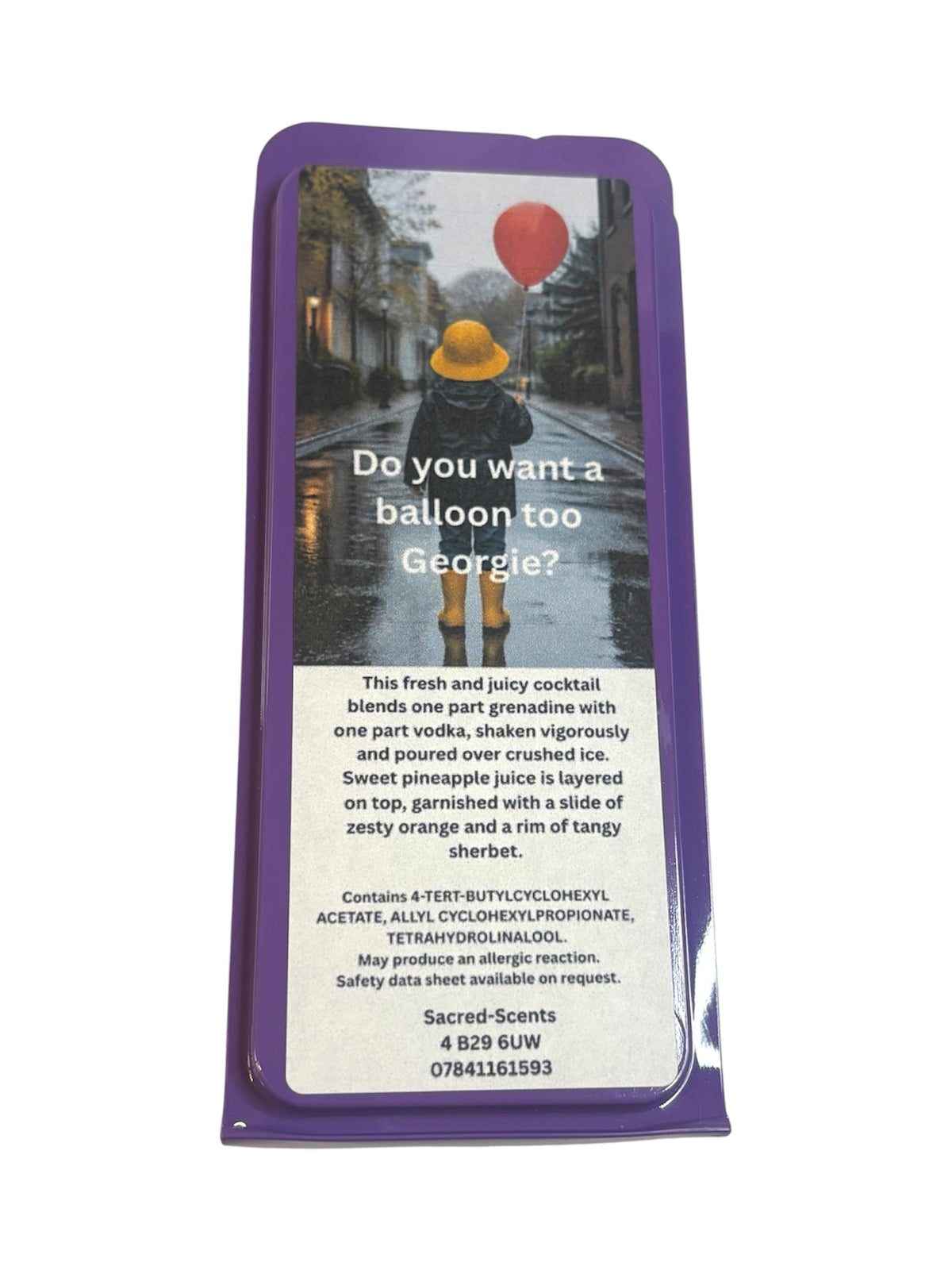 Do You Want A Balloon Too Georgie wax melt clamshell