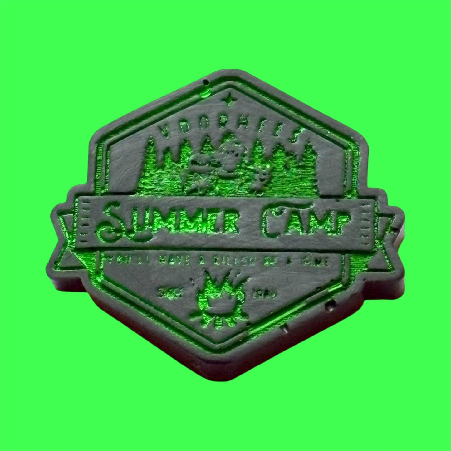 Vorrhees Summer Camp wax melt shape