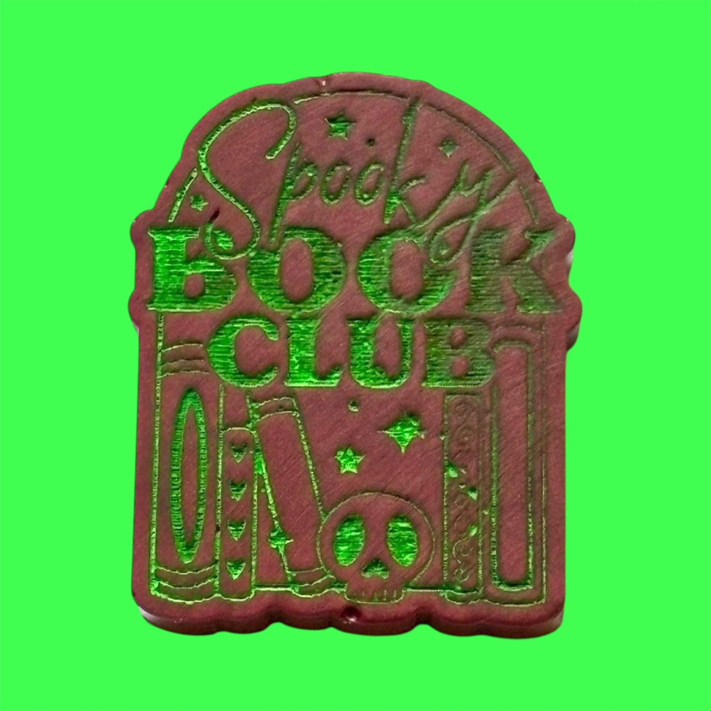Spooky Book Club wax melt shape