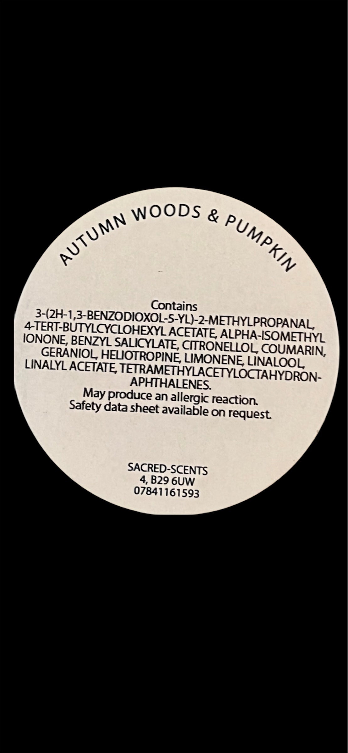 Autumn Woods & Pumpkin wax melt clamshell