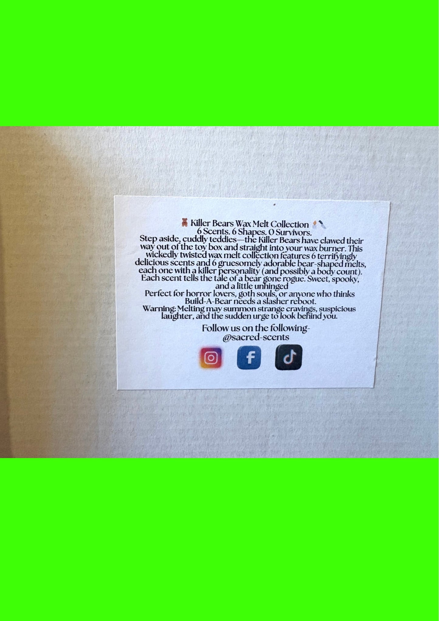 Killer Teddies Halloween wax melt collection