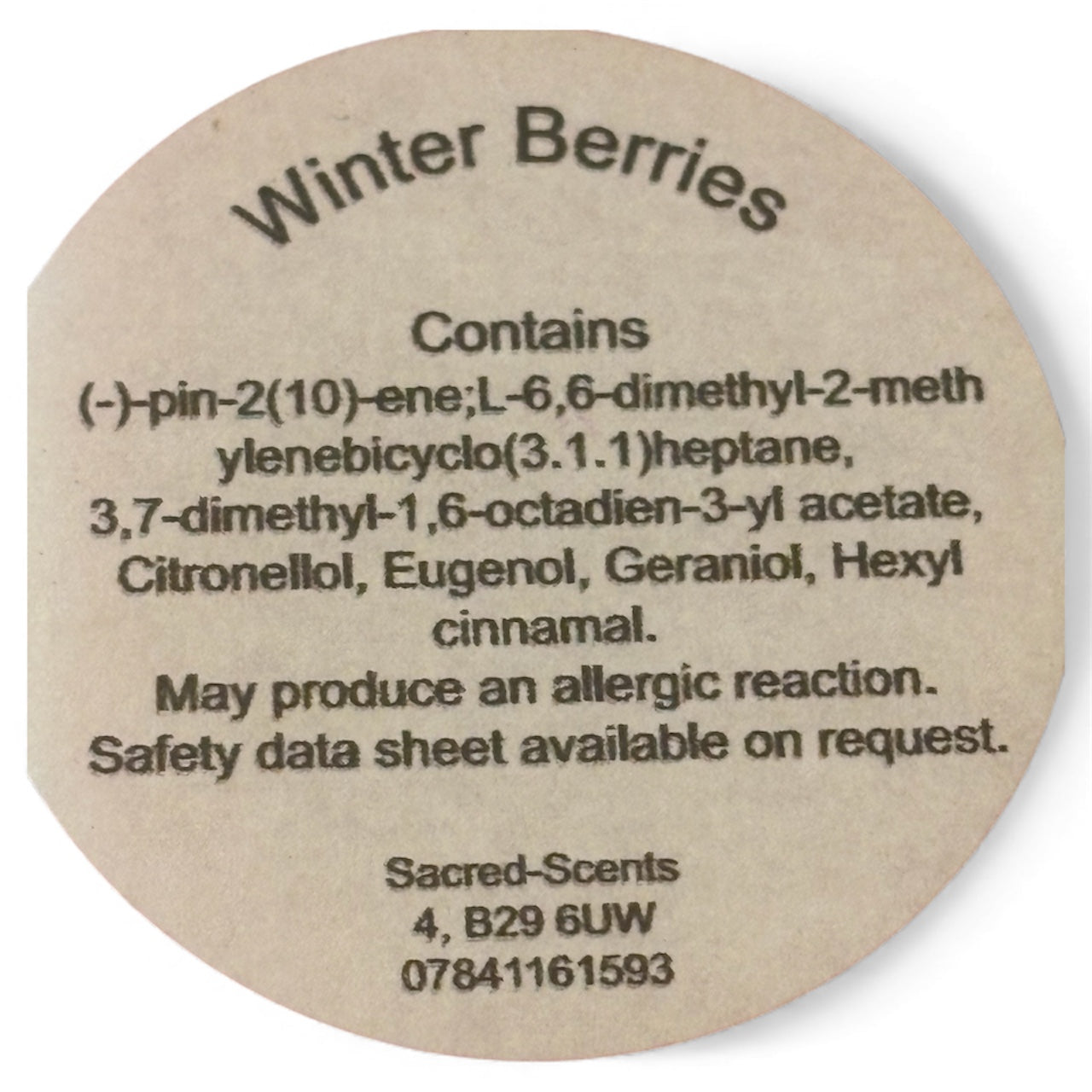 Winter Berries Christmas Wax Melt Clamshell