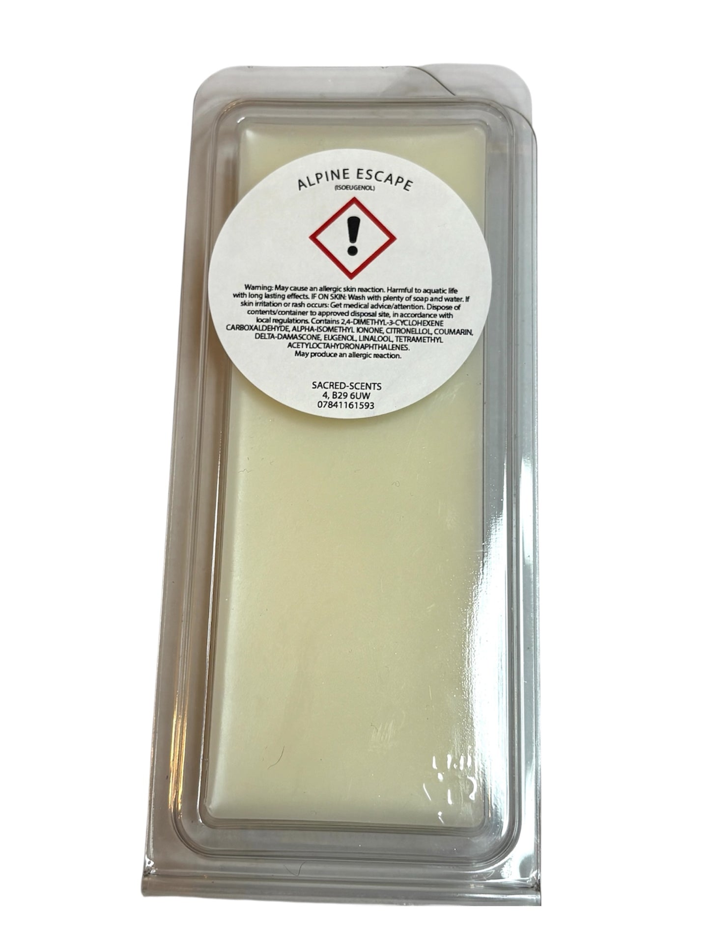 Alpine Escape wax melt clamshell