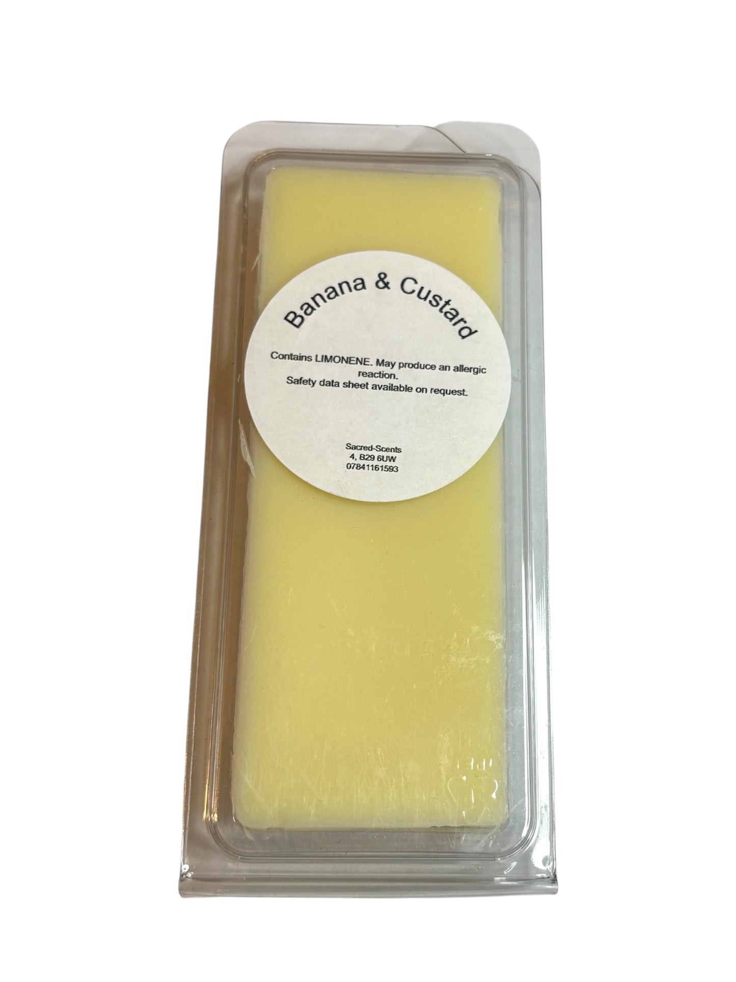 Banana & Custard wax melt clamshell