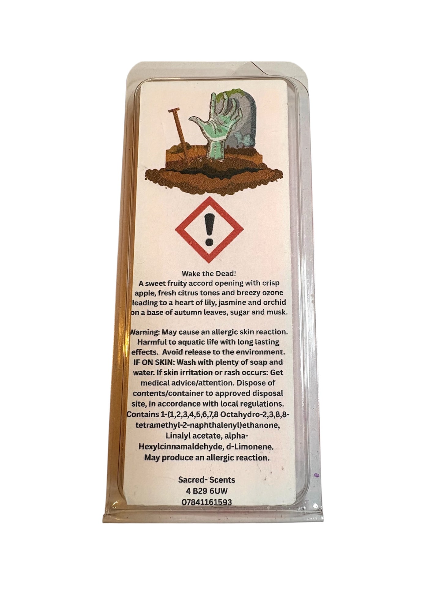 Wake the Dead wax melt clamshell