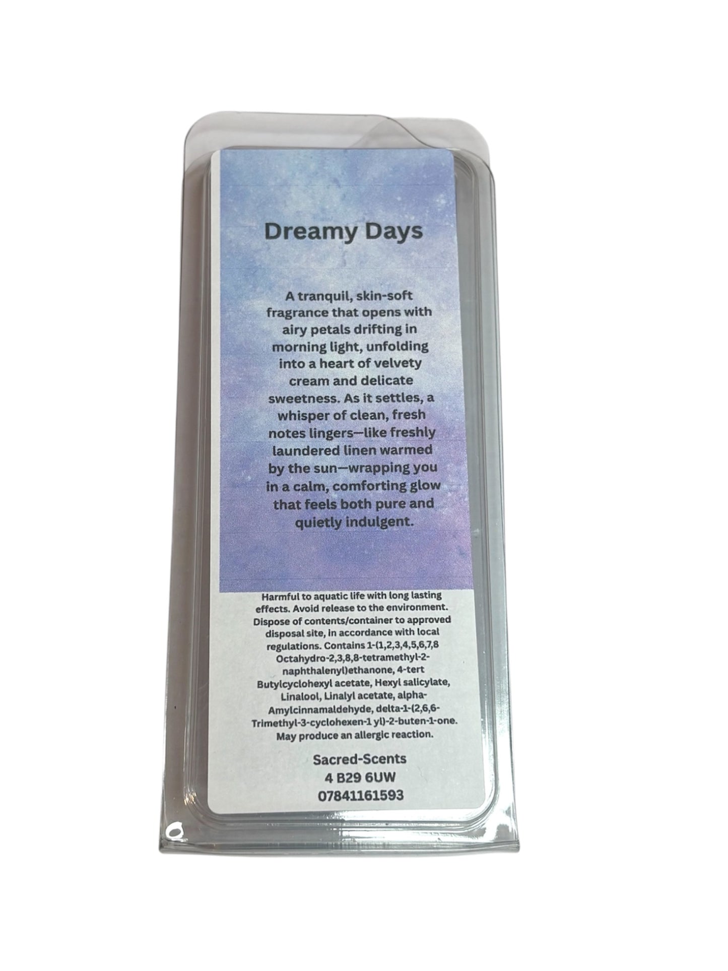 Dreamy Days wax melt clamshell