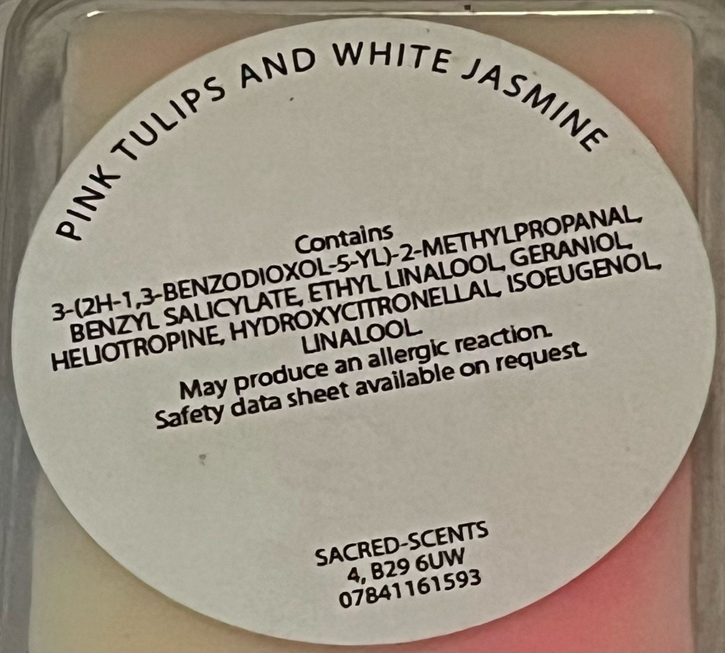 Pink Tulips & White Jasmine Wax Melt Clamshell