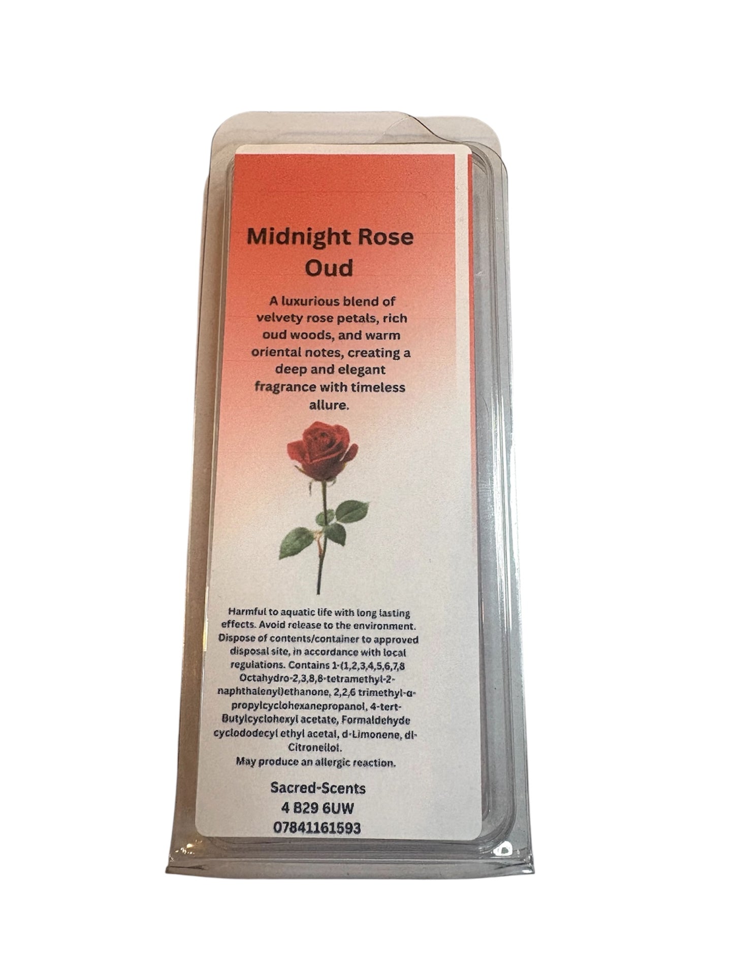 Midnight Rose Oud wax melt clamshell
