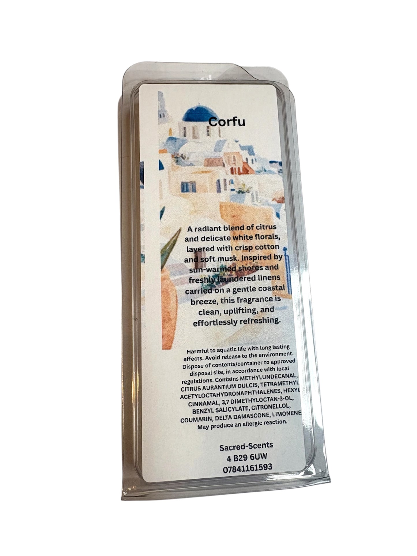 Corfu wax melt clamshell