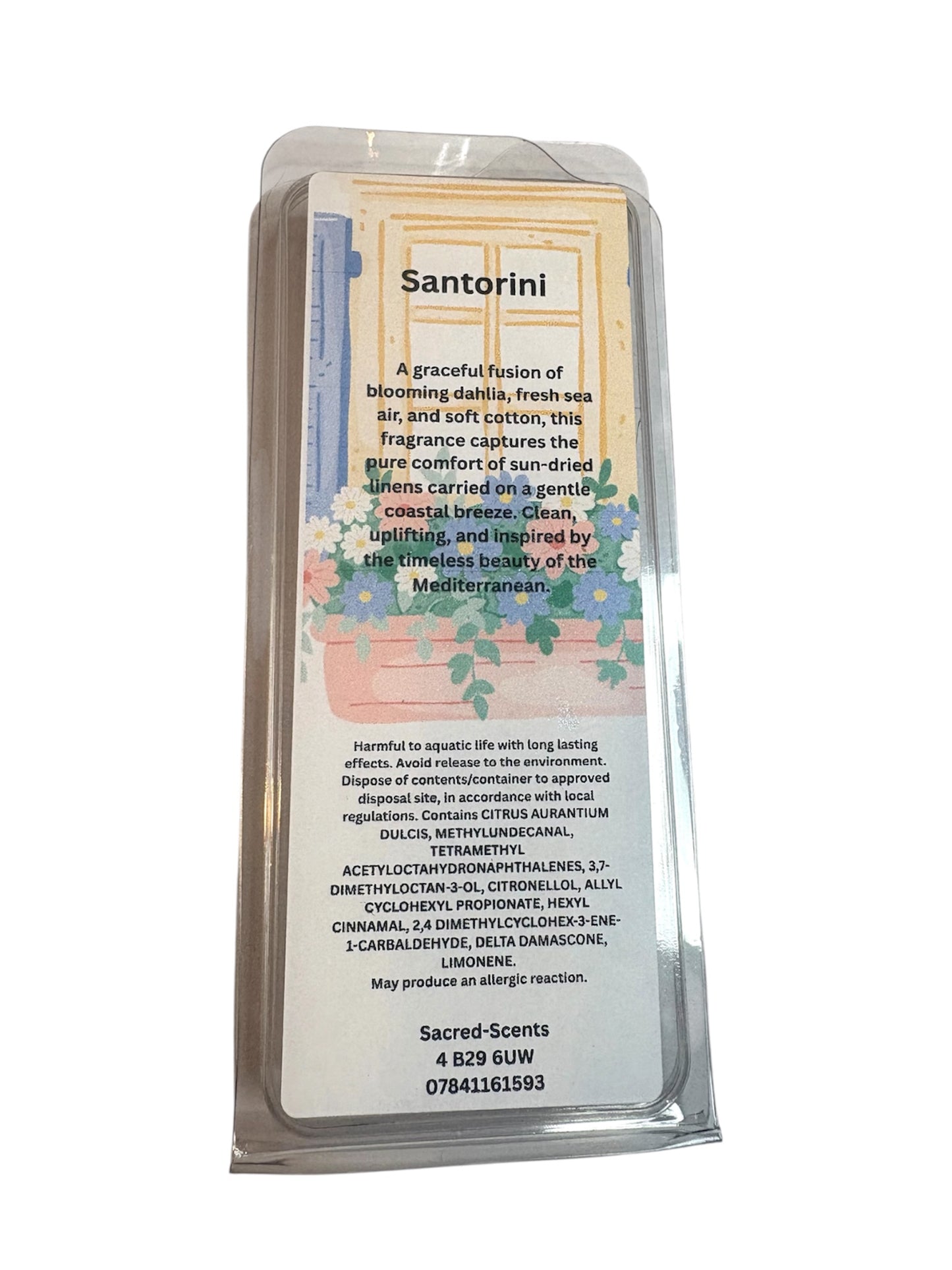 Santorini wax melt clamshell