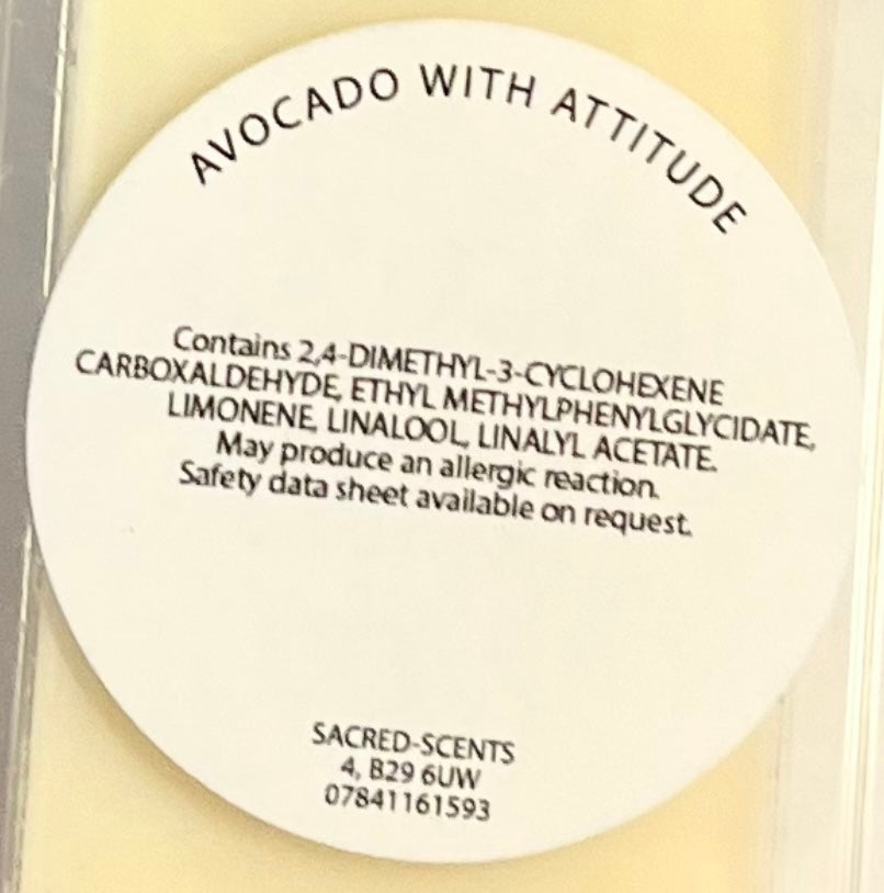 Avocado With Attitude wax melt clamshell