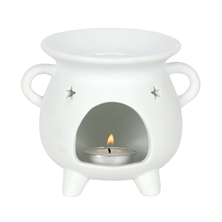 White Pentagram Cauldron Burner