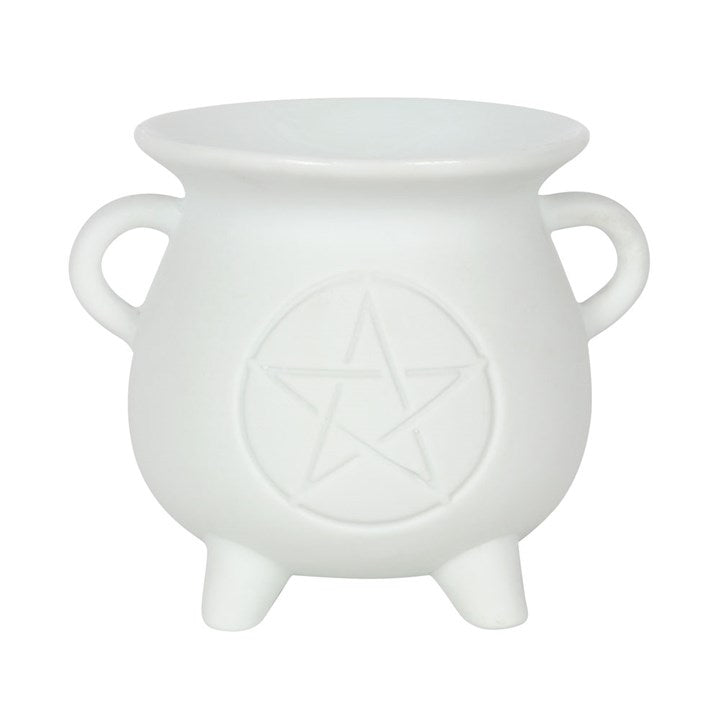 White Pentagram Cauldron Burner