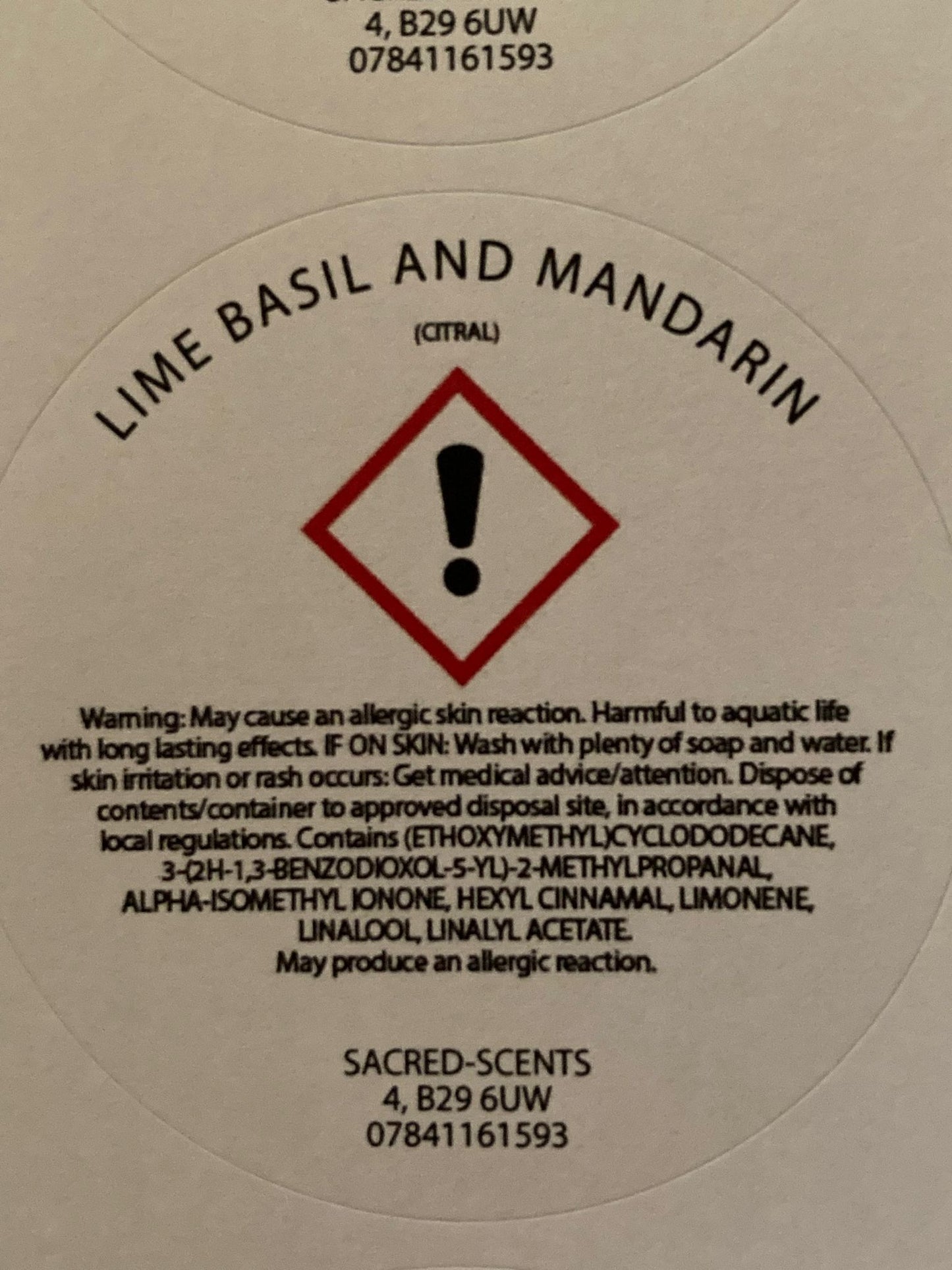 Lime, Basil & Mandarin Wax Melt Clamshell