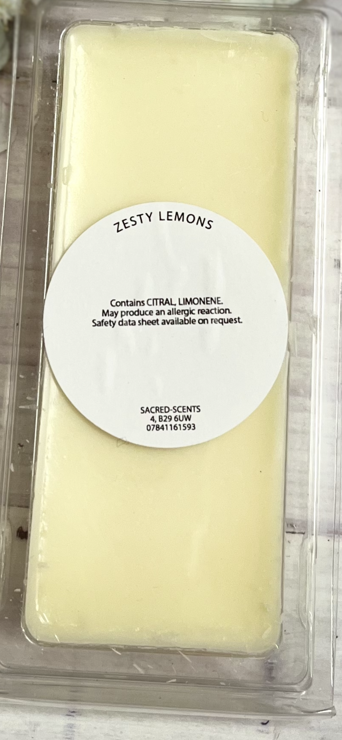 Zesty Lemons Wax Melt Clamshell