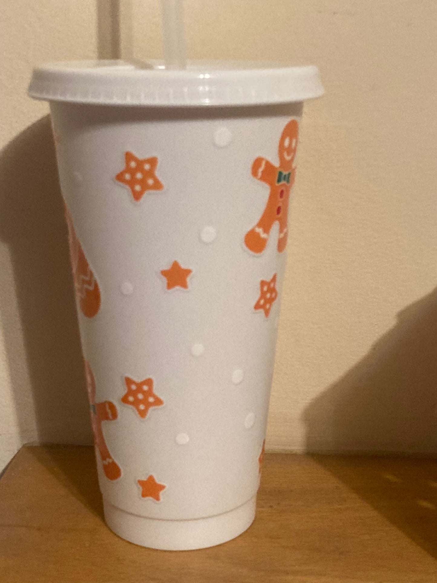 Gingerbread Man design 24oz Cold Cup
