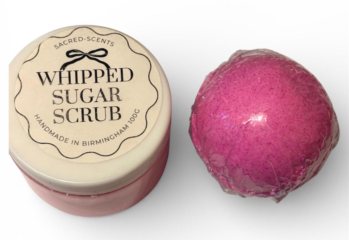 Fairy Dust Self-Care Spa Gift Set - Bath Bomb & Whipped Sugar Scrub