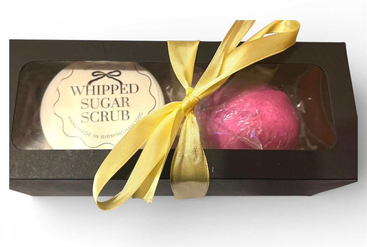Fairy Dust Self-Care Spa Gift Set - Bath Bomb & Whipped Sugar Scrub