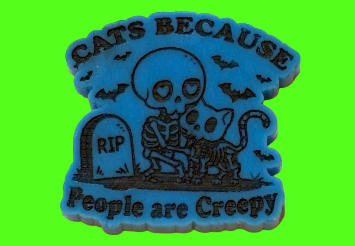 Cats Because People Are Creepy wax melt shape
