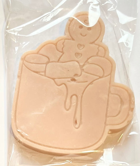 Gingerbread Man in a Cup of Hot Chocolate wax melt shape
