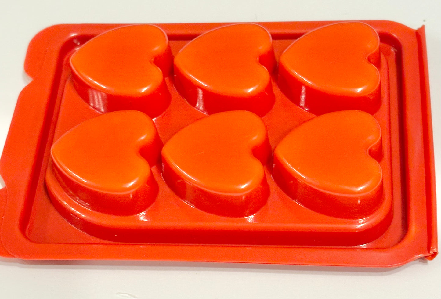 Candy Cane heart shaped wax melt clamshell