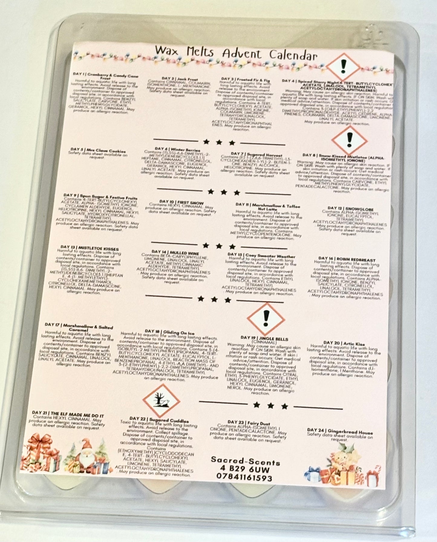 24-Day Wax Melt Advent Calendar – Christmas Star Collection