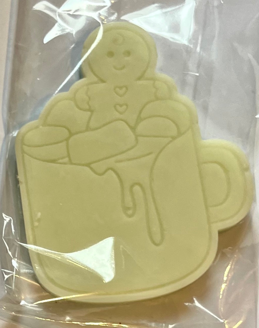 Gingerbread Man in a Cup of Hot Chocolate wax melt shape