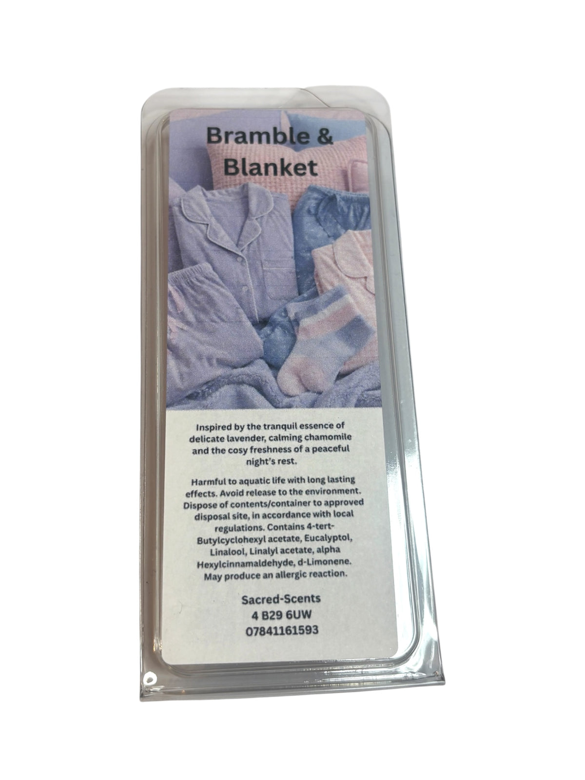 Bramble & Blanket wax melt clamshell