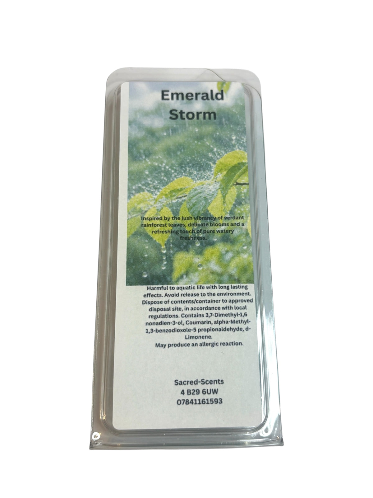 Emerald Storm wax melt clamshell