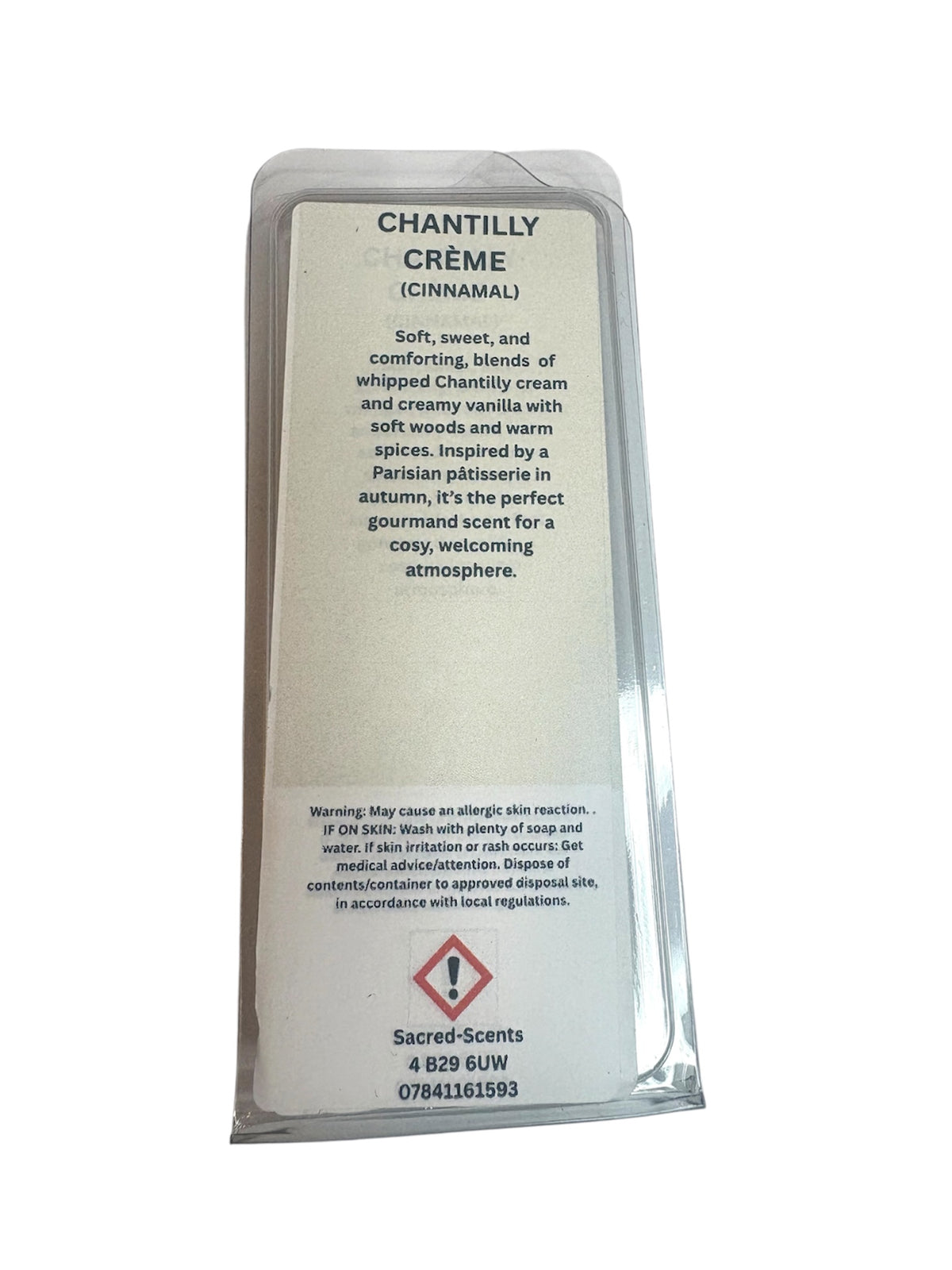 Chantilly Crème wax melt clamshell