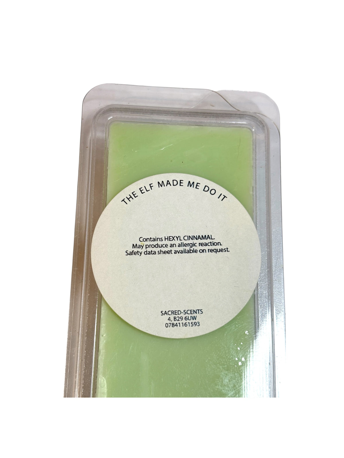 The Elf Made Me Do It Christmas Wax Melt Clamshell
