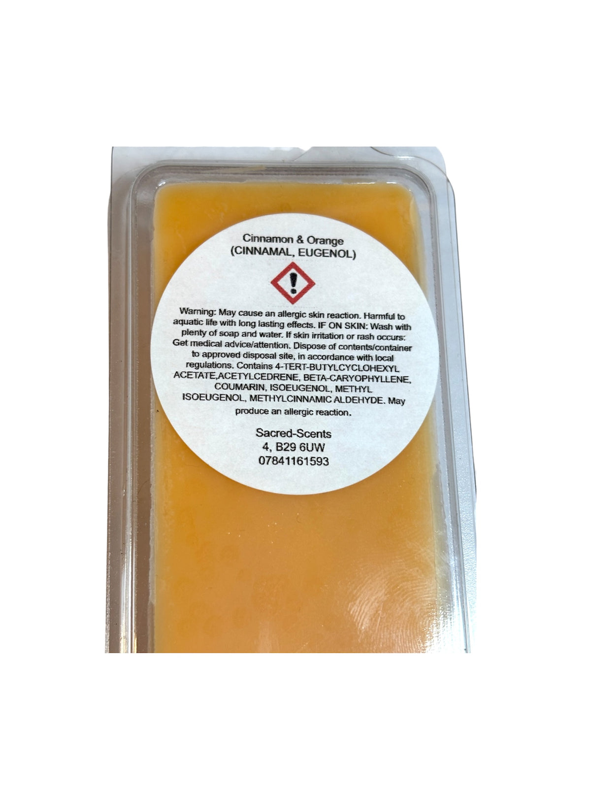 Cinnamon & Orange Christmas Wax Melt Clamshell