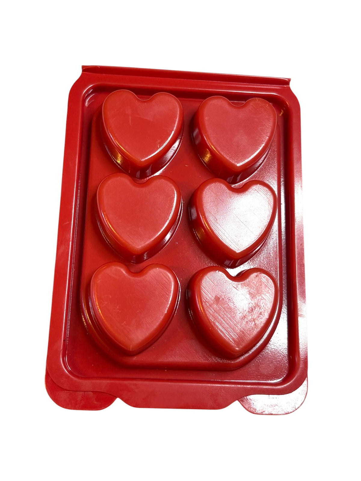 Candy Cane heart shaped wax melt clamshell
