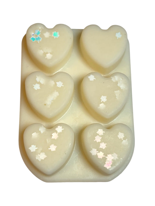 Candy Cane heart shaped wax melt clamshell