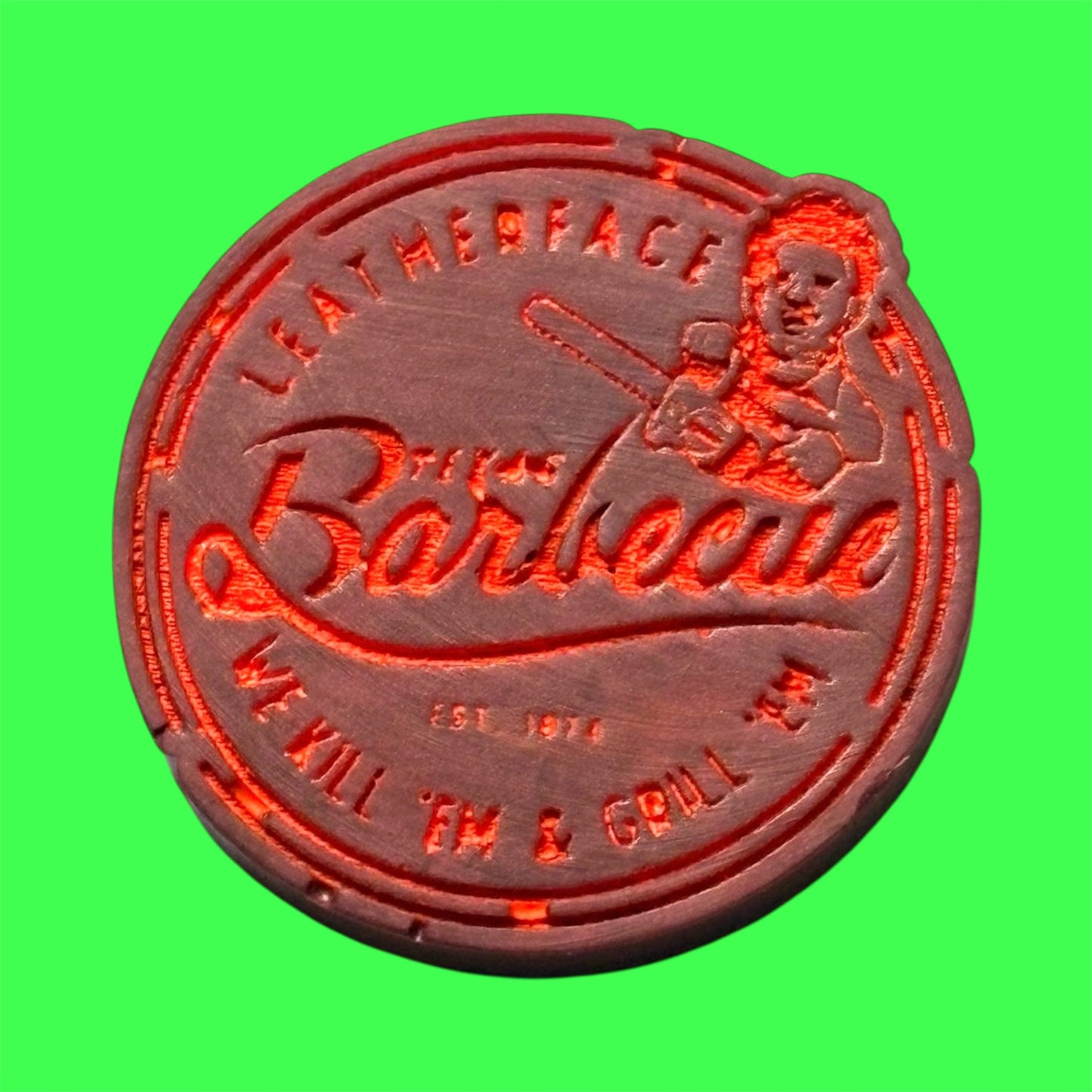 Leatherface Texas Barbecue wax melt shape