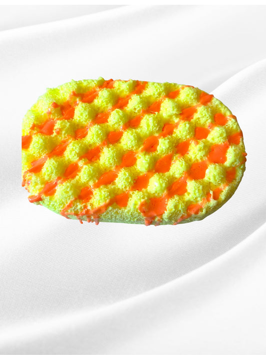 Lemon Sorbet & Peach Lemonade Scented Exfoliating Soap Sponge