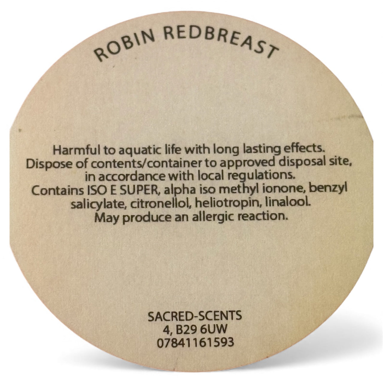 Robin Redbreast Christmas Wax Melt Clamshell