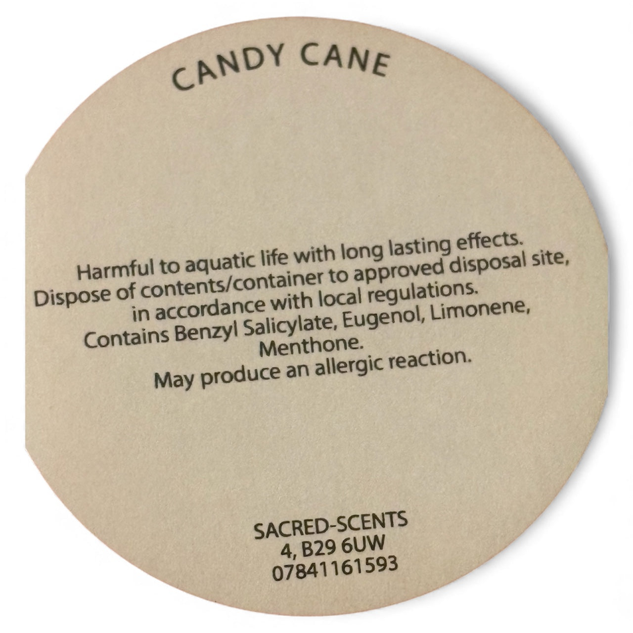 Candy Cane Christmas Wax Melt Clamshell