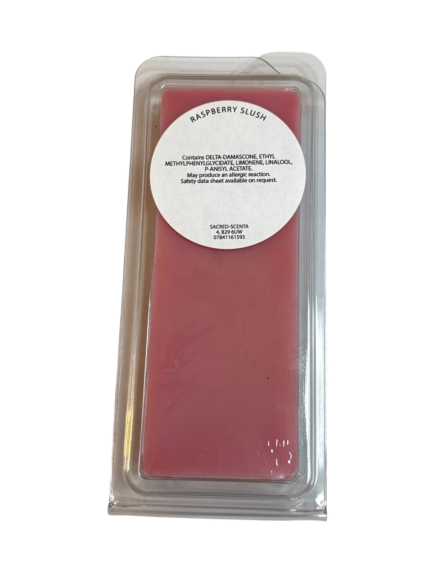 Raspberry Slush wax melt clamshell