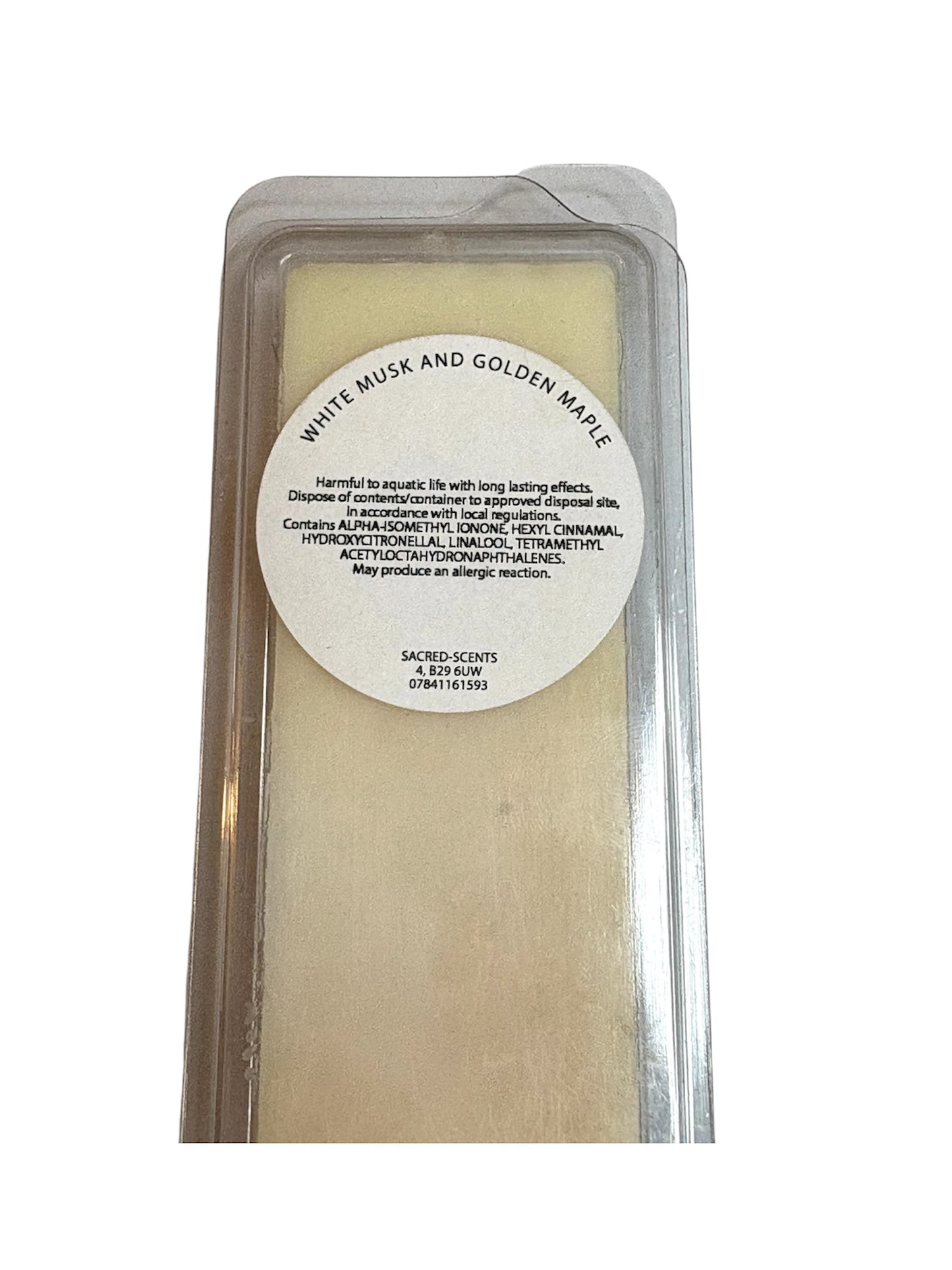White Musk & Golden Maple Wax Melt Clamshell