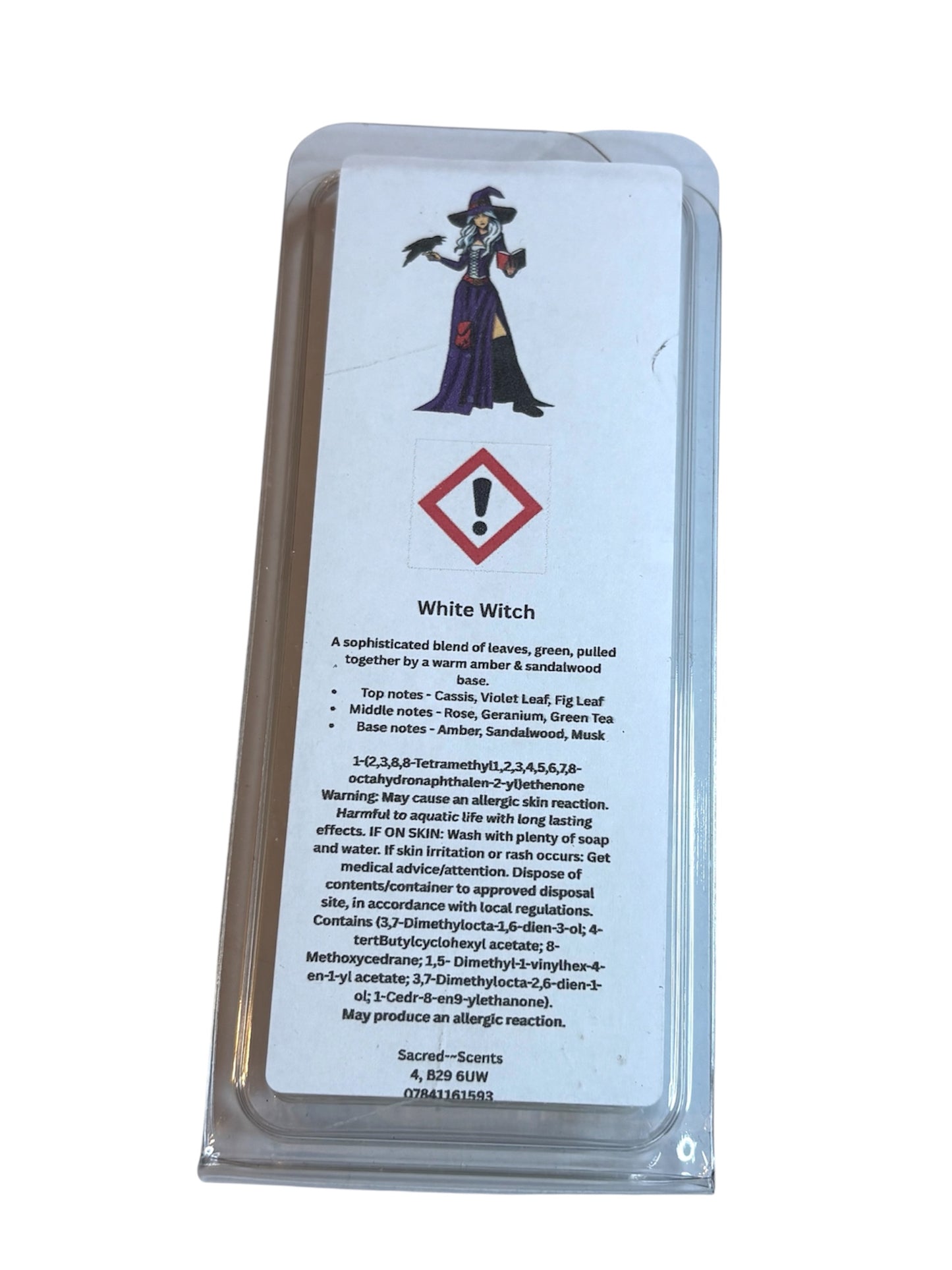 White Witch wax melt clamshell