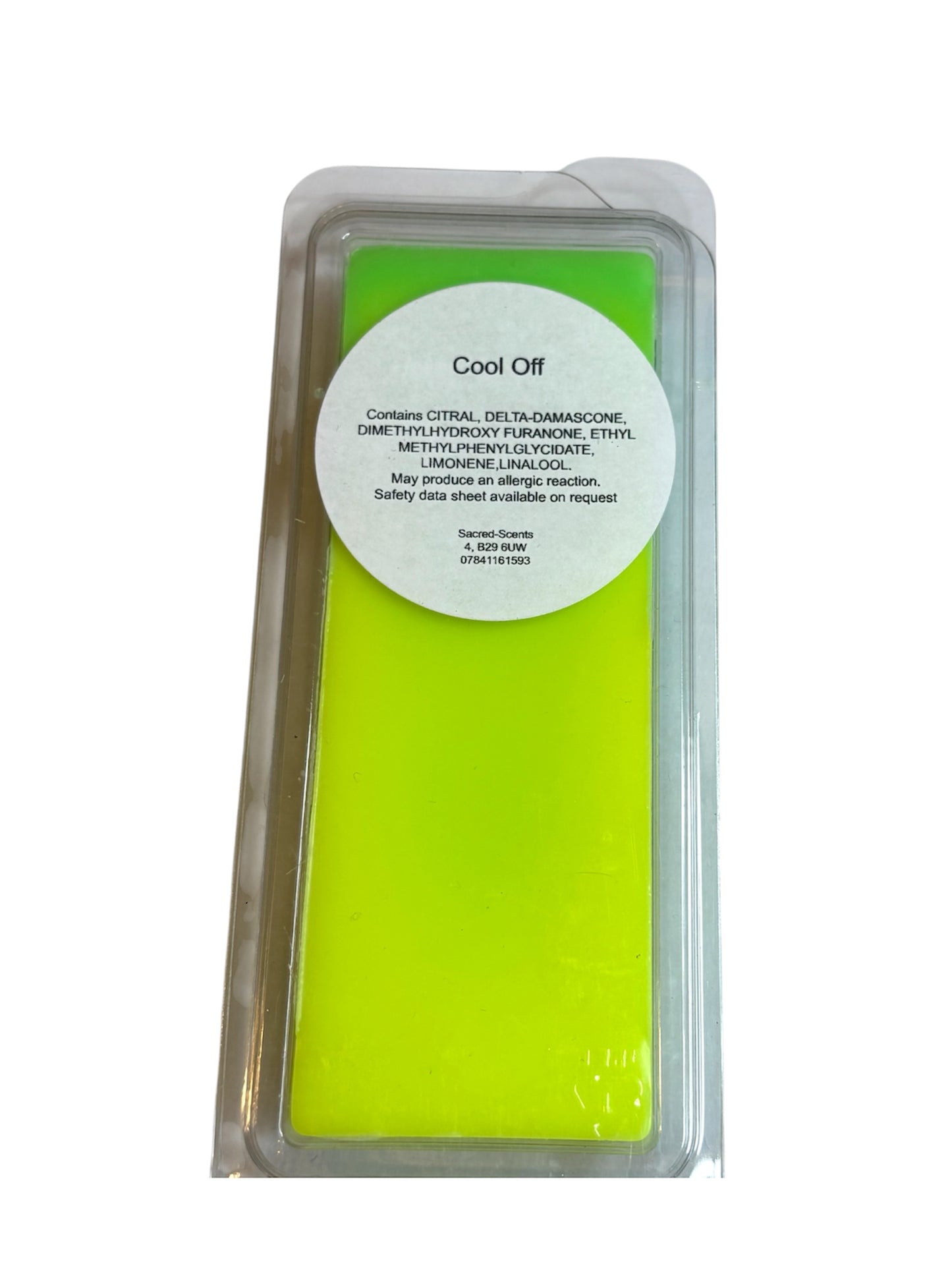 Cool Off wax melt clamshell
