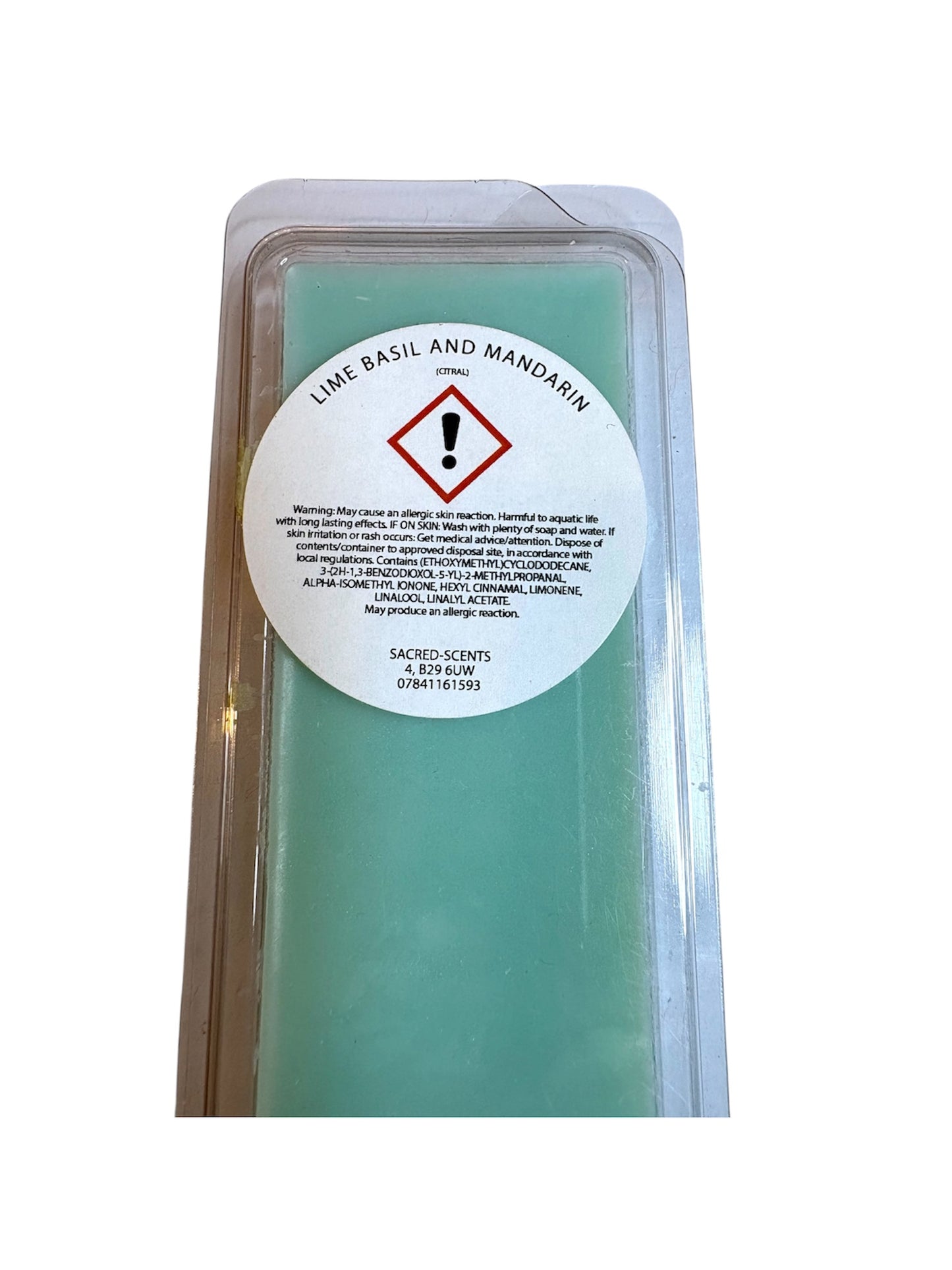 Lime, Basil & Mandarin Wax Melt Clamshell