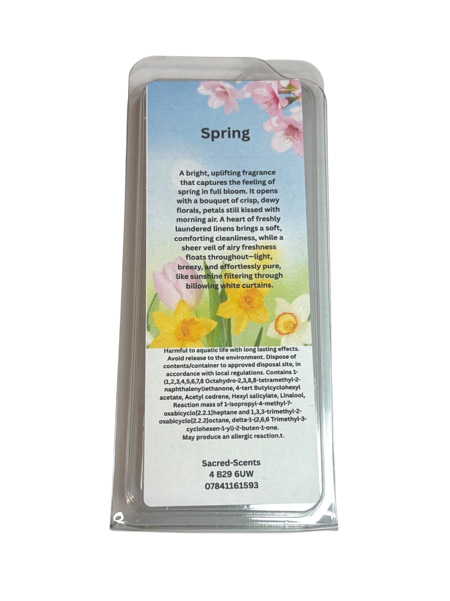Spring wax melt clamshell